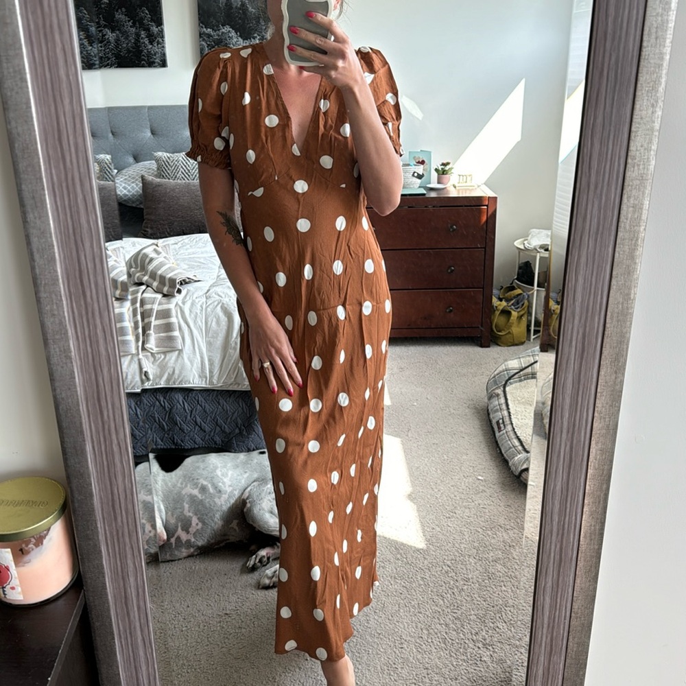 NWT polka dot maxi dress